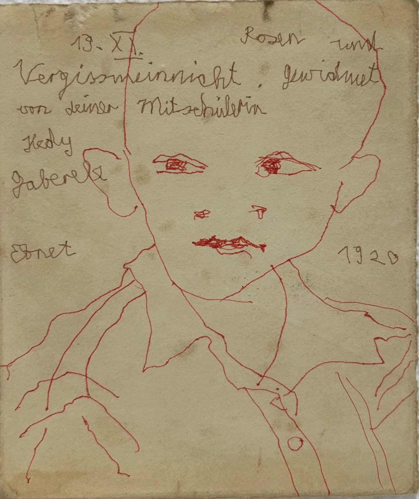 Rosen und Vergissmeinnicht 1920